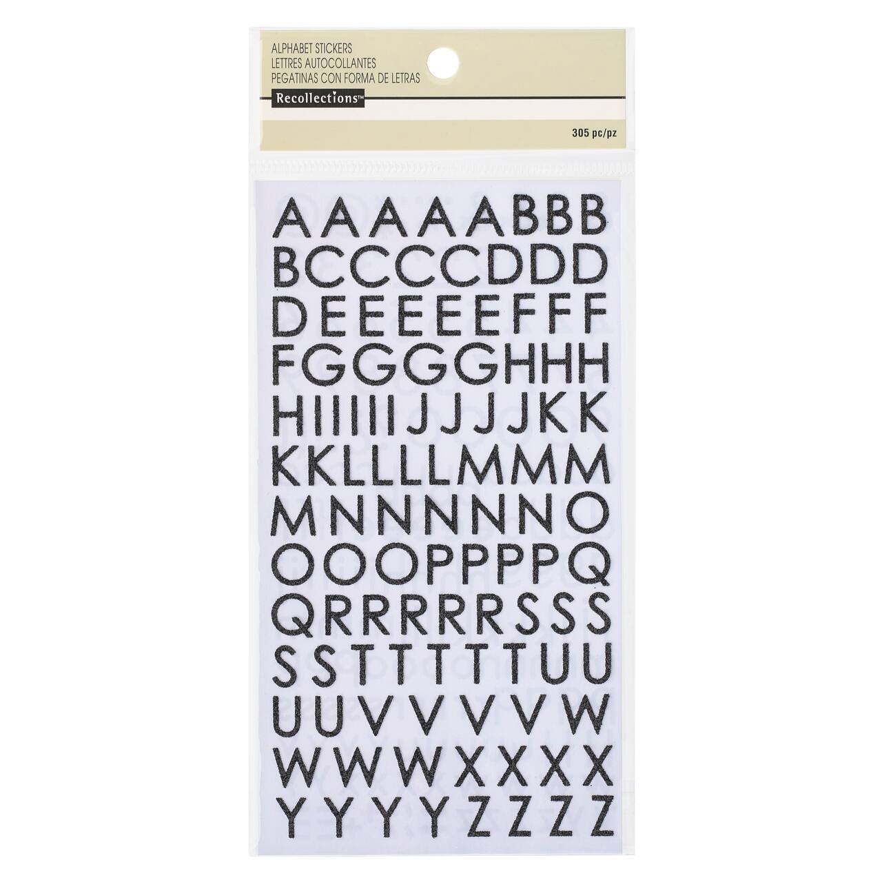 12 Pack: Glitter Block Alphabet Stickers by Recollections™
